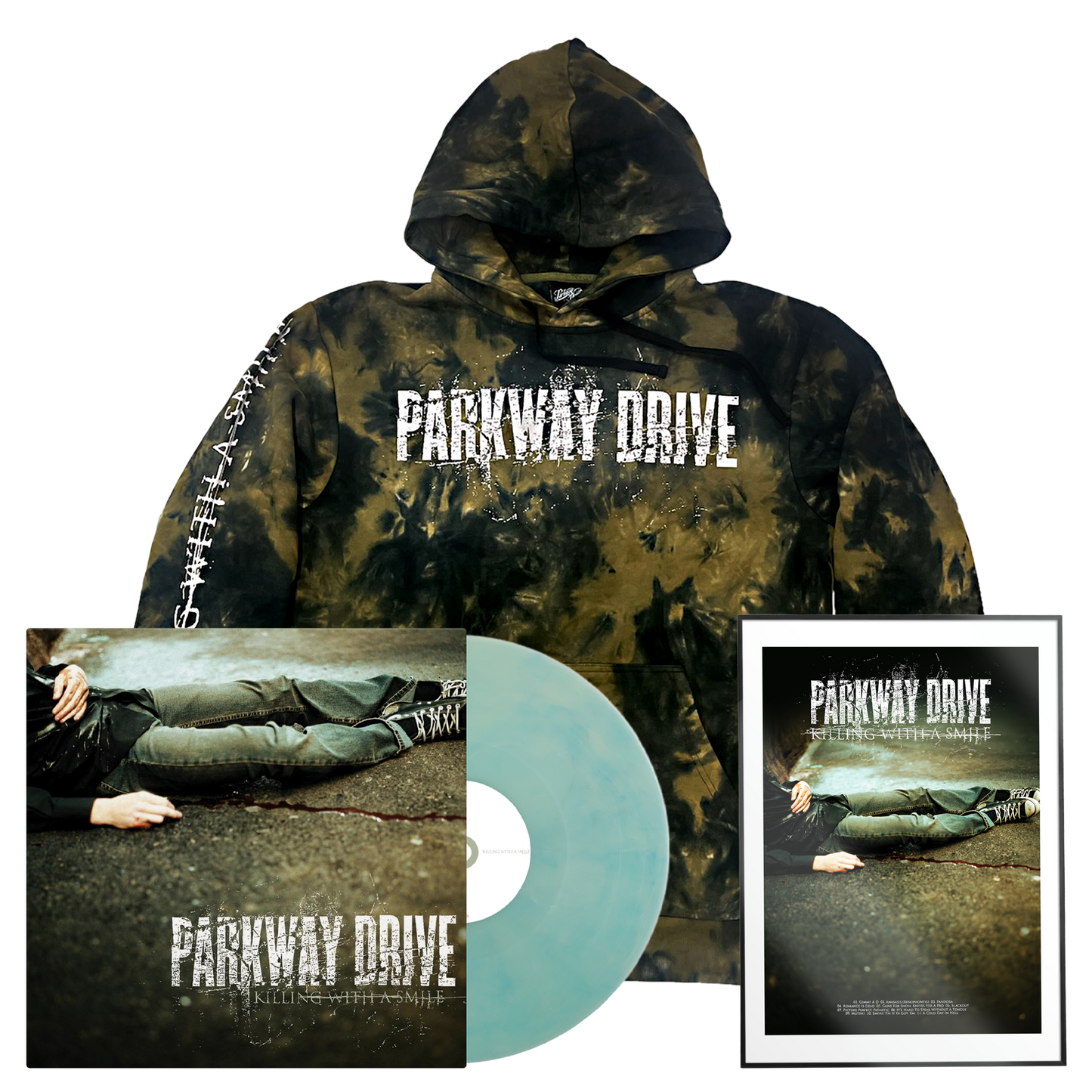 Killing With A Smile (20th Anni.) | Ice Vinyl+Dye Hoodie+Print Bundle
